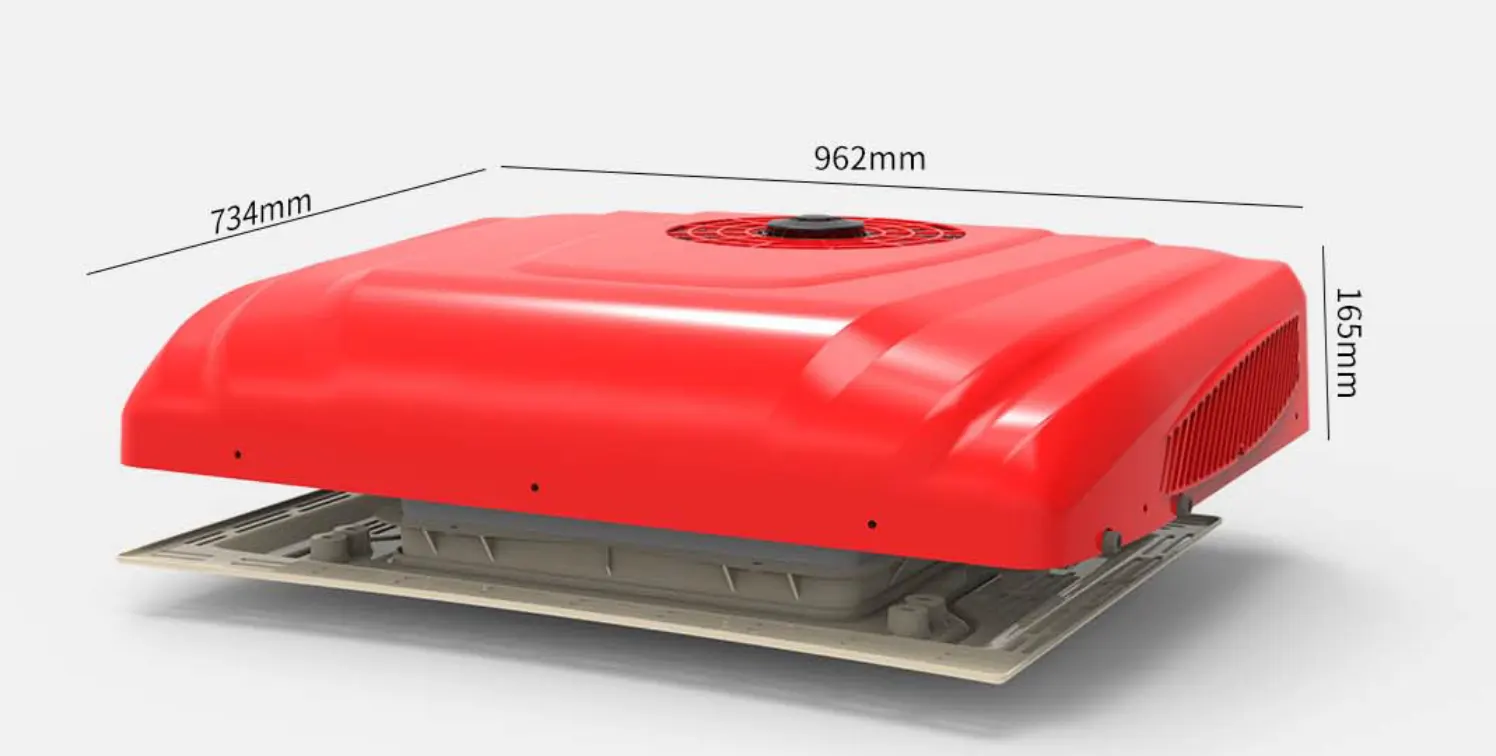 12V 1800W Rooftop RV AC (962 × 734 × 165 mm) - Model D-3000 - Front,24V 2100W Rooftop RV AC (962 × 734 × 165 mm) - Model D-3000