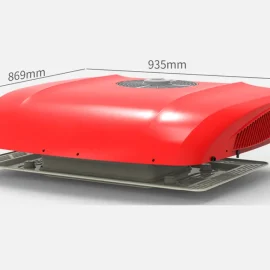 24V 2100W Wide-Body Rooftop AC (966 × 869 × 172 mm) – Model D-6000