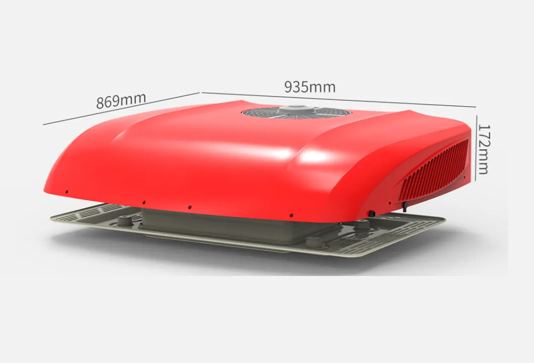 12V 1800W Wide-Body Rooftop AC / 24V 2100W Wide-Body Rooftop AC (935 × 869 × 172 mm) - Model D-6000 - Front