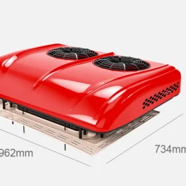 24V 2400W R134a Parking AC (962 × 734 × 175 mm) – Model S-1000