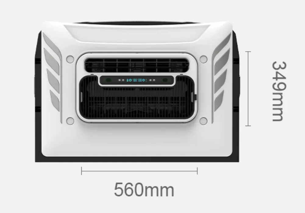 12V 2200W R134a Camper AC / 24V 2600W R134a Camper AC (952 × 861 × 212 mm) - Model Flapship Model - Bottom