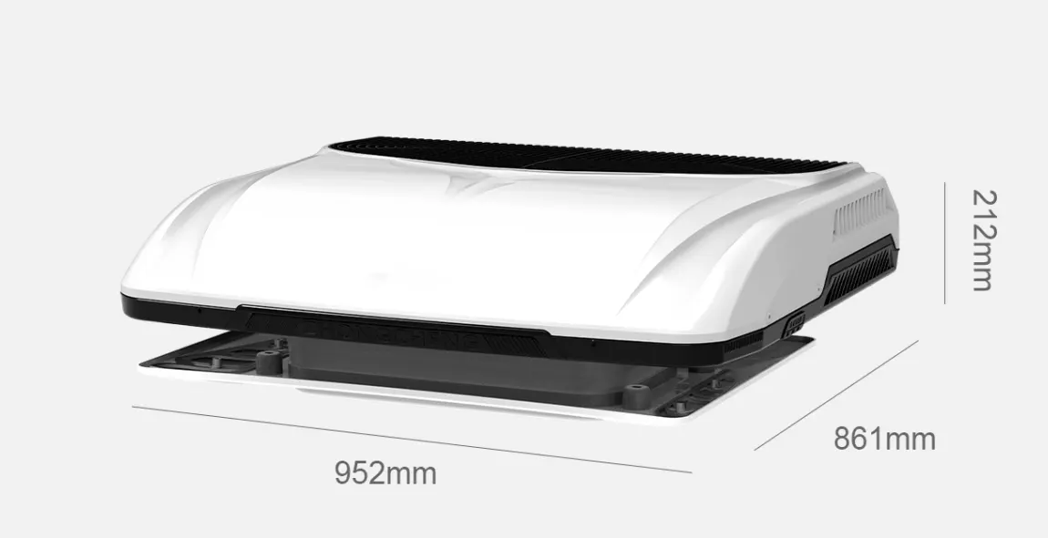 12V 2200W R134a Camper AC / 24V 2600W R134a Camper AC (952 × 861 × 212 mm) - Model Flapship Model - Front